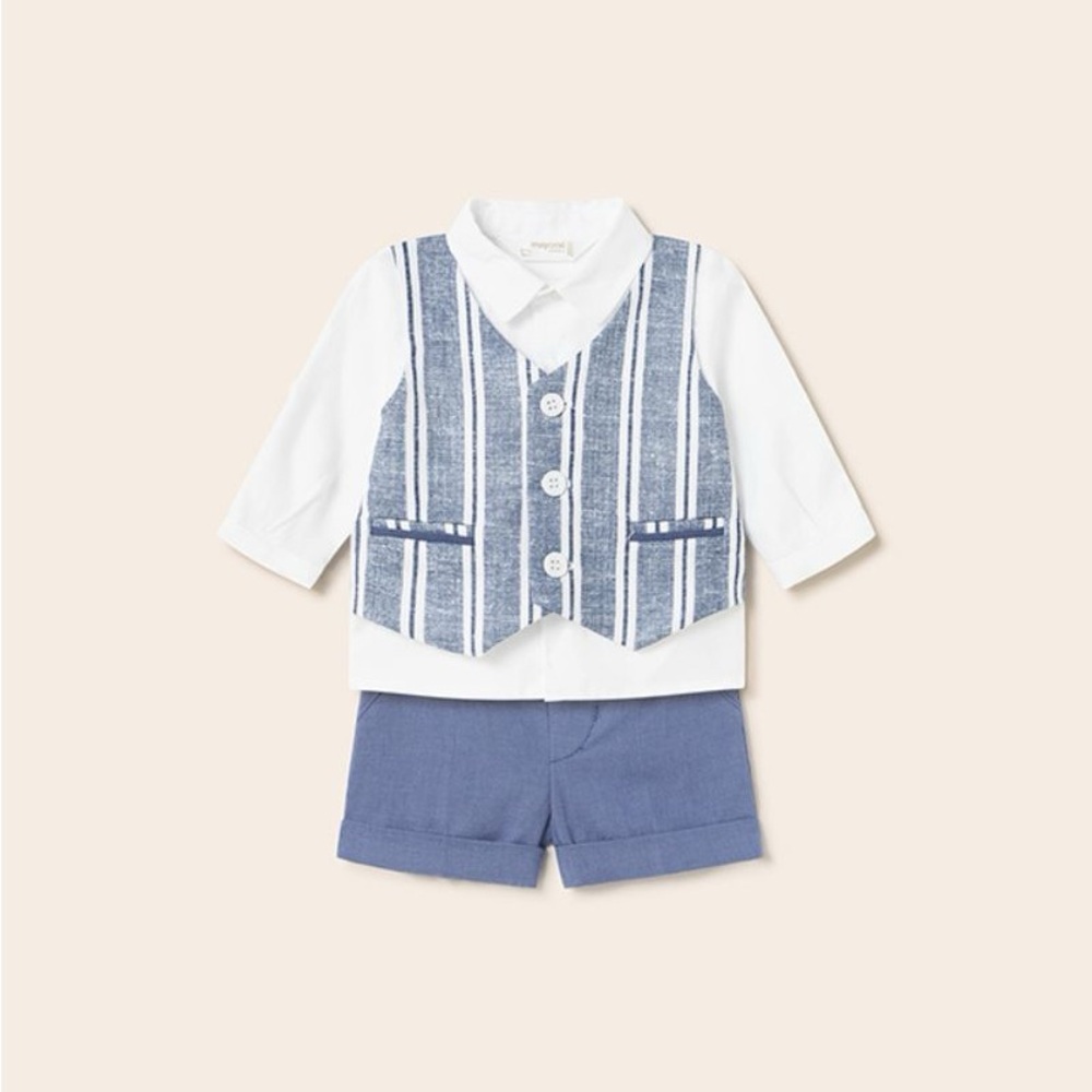 Size 12 months Baby Mayoral Navy and White Kids Outfit Set